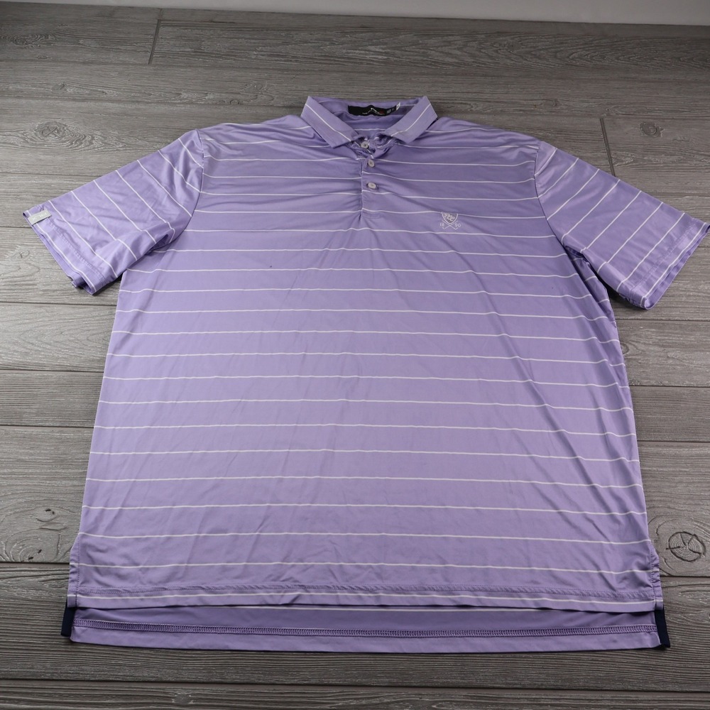 RLX Plainfield Country Club Polo Golf Shirt Men's Size XL Purple Performance - Picture 2 of 9